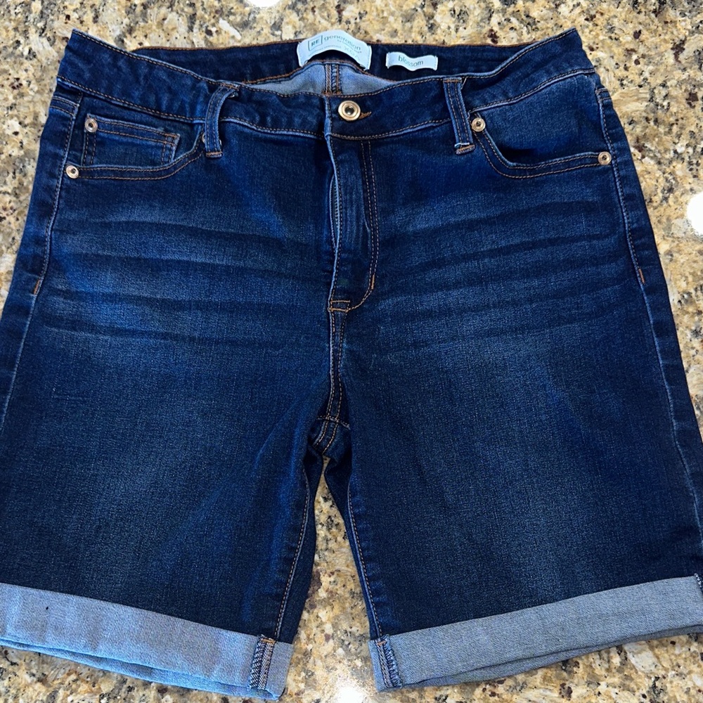 Celebrity Pink Dark Blue Denim Shorts